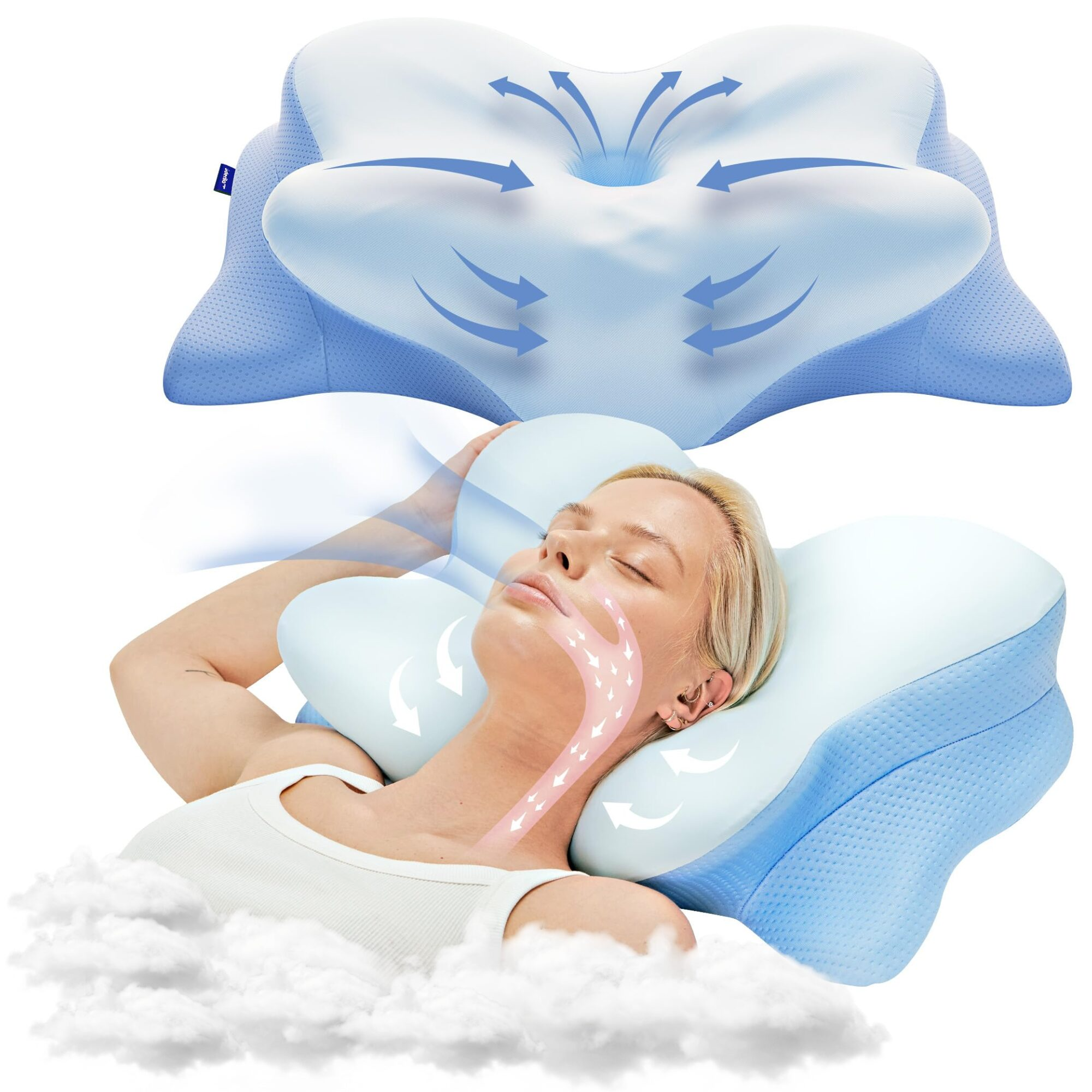 How the Derila Ergo Pillow works — official promotional image